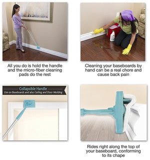 White Baseboard Multi-Use Cleaning Duster