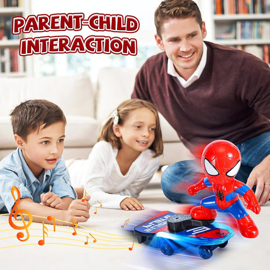 Spider Man Automatic Flip Skateboard Toy