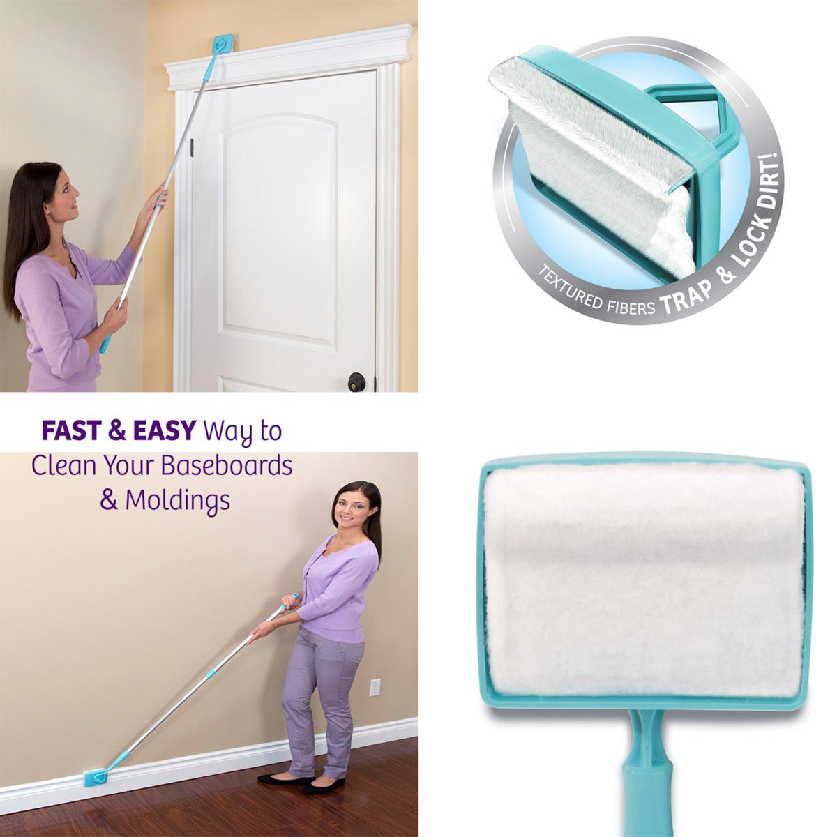 White Baseboard Multi-Use Cleaning Duster