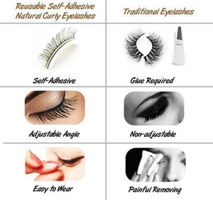 Reusable Self-Adhesive Natural Curly Eyelashes