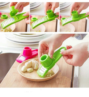 Multi-function Stainless Steel Pressing Garlic Slicer