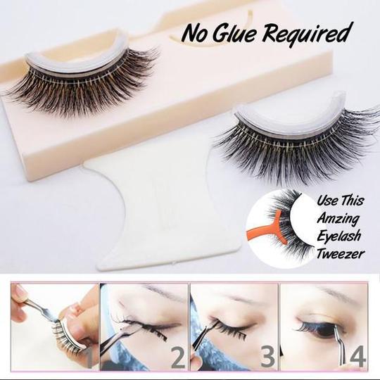 Reusable Self-Adhesive Natural Curly Eyelashes