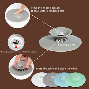 2 in 1 Silicone Drain Stopper (4 Pack)