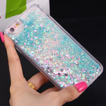 Love Heart Stars Liquid Glitter Case