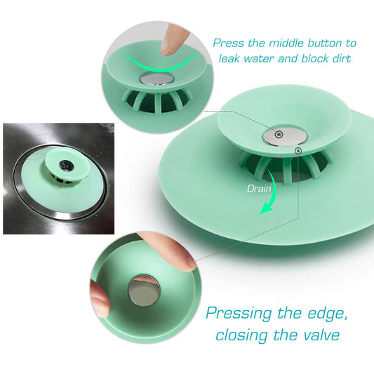 2 in 1 Silicone Drain Stopper (4 Pack)