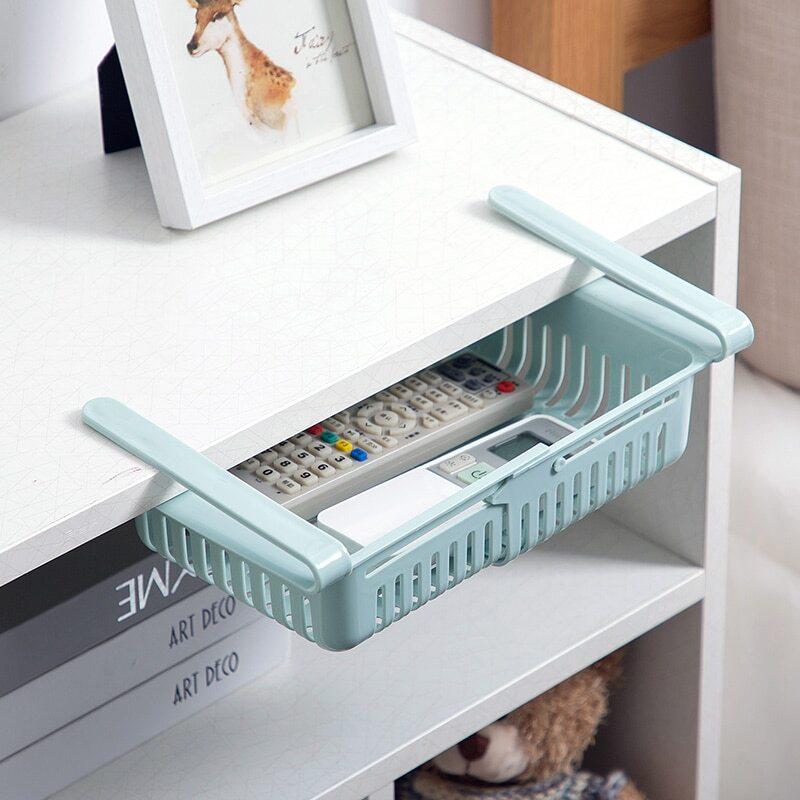 Adjustable fridge storage basket