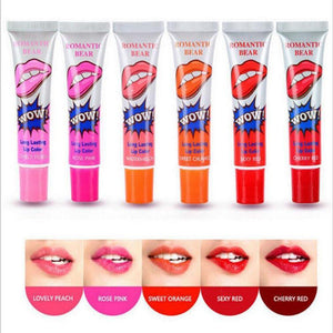 WOW Peel-Off Colored Lip Stain Gloss(Set of 6)