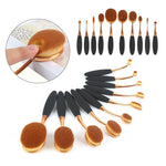 Oval Makeup Brush 10Pcs/Set