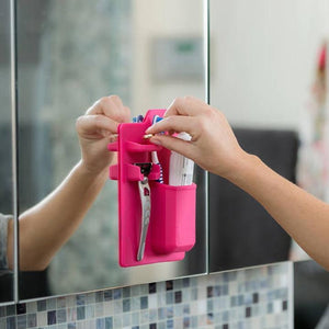 Toothbrush and Razor Sillicone Mirror Holder